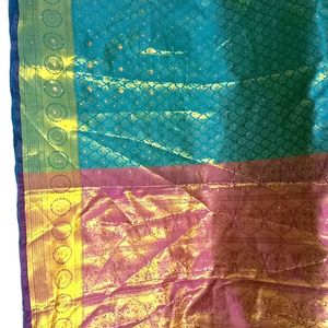 Heavy Banarasi Silk Saree..with 2 Blouses