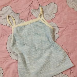 PINTERESTLY Powder Blue Textured Cami Top🌸