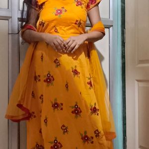 Yellow Anarkali Dress