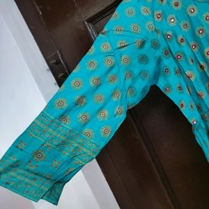 Sky-blue Gawn kurti