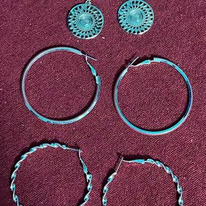 3 Pair Of Earrings