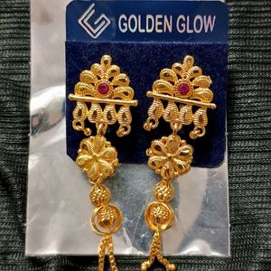 Beutiful Earings Golden Glow 🌟