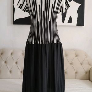 Vintage Korean Pleated Dress