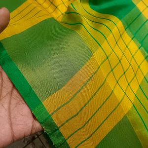 Green Nd Yellow Silk Saree