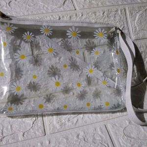 Transparent White Slingbag For Women