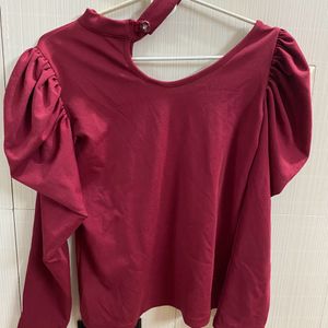 Maroon Party Wear Top