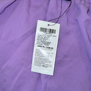 Women Solid Purple Dress