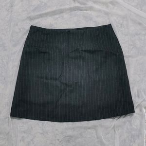 Striped Charcoal Formal Zip Skirt