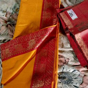 Linen Crepe Saree || Embroidery