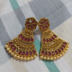 Purple Stone Earring