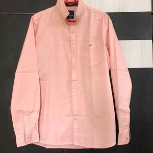 Light Pink Cotton Men Shirt