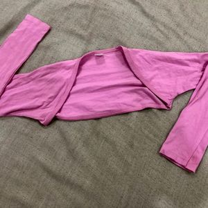 Pink Long Sleeves Shrug