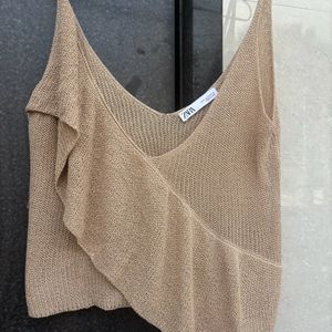 Zara Womens Crochet Crop Top