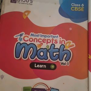 Byju Maths Books Class 6th Cbse Set Of 2