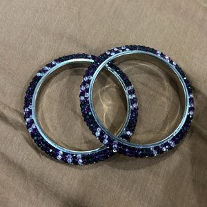 Purple Stone Bangles