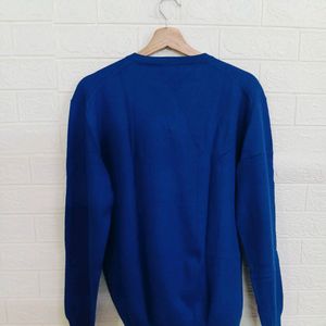 NAVY BLUE PURE WOOL SWEATER