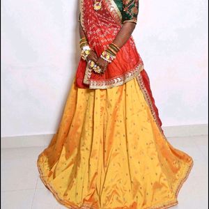 Yellow Lehenga Choli Free 5 Dilivery Bag