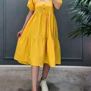 Cute Yellow Dress For Women 💛