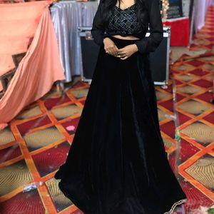 Black Velvet Lehenga