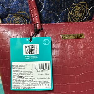 Caprese Maroon Handbag