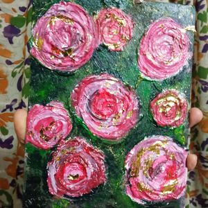 3d Sculptured Rose Painting