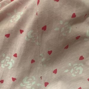 Clovia Heart Print Bight Auit With Full Lower