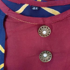 Kurti With Stitched Shrug