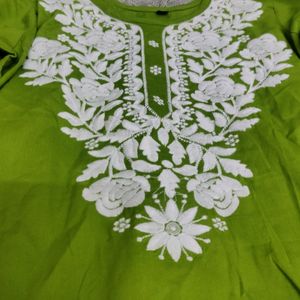 Short Green Chinkankari Kurti