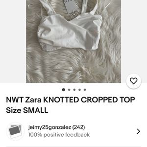 Zara White Crop Top