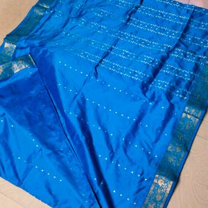 Blue Colour Pure Kanchipattu Saree