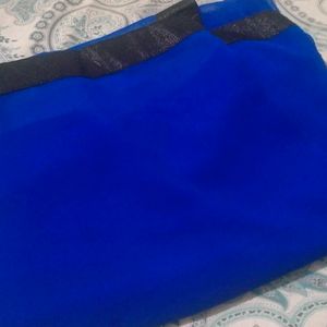 Royal Blue Saree With Blouse 😍