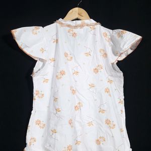 Women White Printed Floral