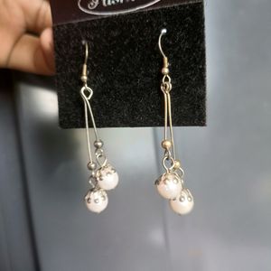 Golden And Silver Earrings Mint Condition