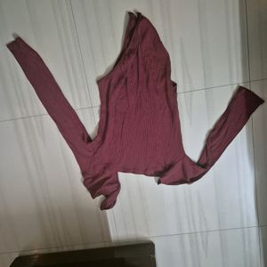 Maroon Bodysuit Top