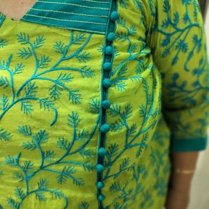 Green Kurti With Palazzo Set