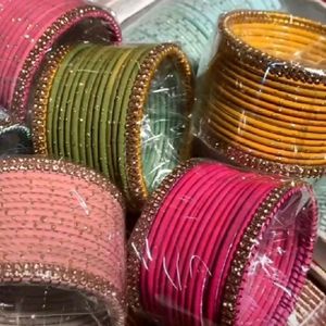 Crystal Bangles hall( Pack Of 4) (48) #bangles