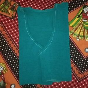 Co-ord Set Blouse Top Bluish Green