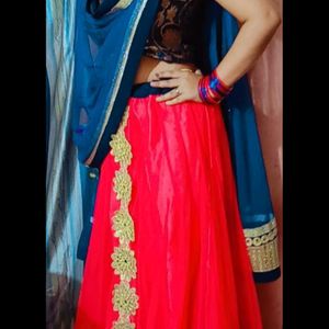 Gajri Colour Lehnga Set