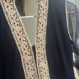 Embellished Heavy Net Long Dress