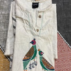 Soch Brand Cotton Peacock Print Kurti