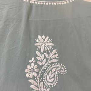 Dusty Green Chikankari Kurta