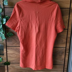 Marks And Spencer Collar Neck Tshirt Peach Colour