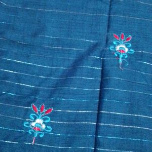 Blue Printed Cotton Kurta