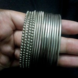 Silver Bangles 16 Pieces