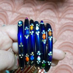 Glass Bangles Combo In Different Colours