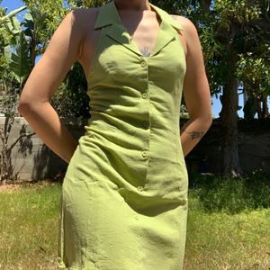 Mint Green Halter Neck Mini Dress