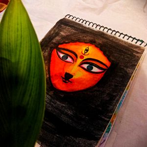 Watercolor Maa Durga Painting 🎨