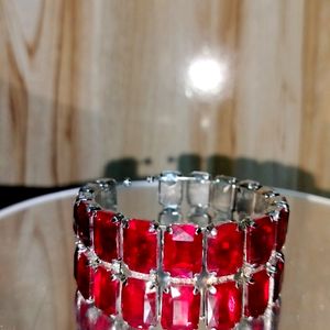 Original Glass Stone Breslet Red Color