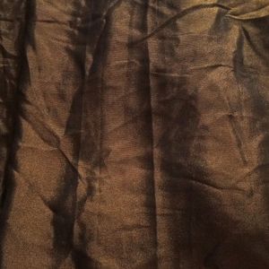 Brown Shinny Saree With Black Patti