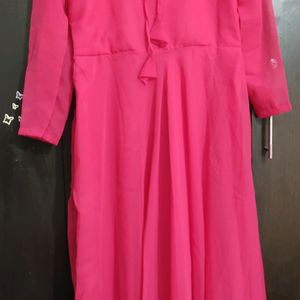 Dark Pink Georgette Kurti